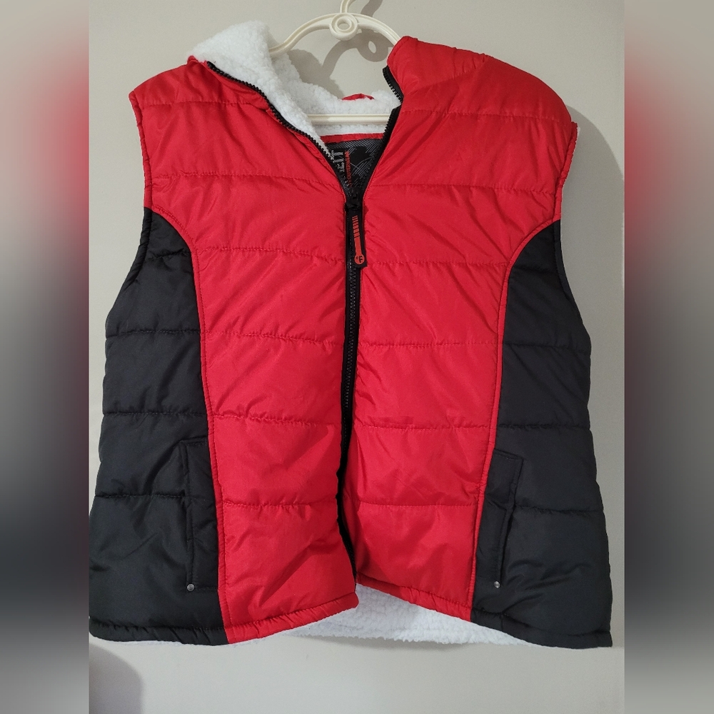 Kids Red and Black Puffer Vest